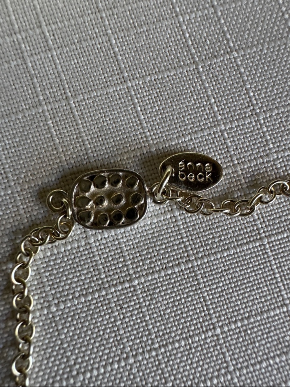Anna Beck Oval Multi-Disc Sterling Silver 18k Gold Plated Necklace - Picture 6 of 7